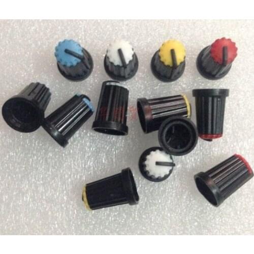 Mix 3colors Semicircular handle potentiometer knobs for Audio volume adjustment 13.7*19.6mm