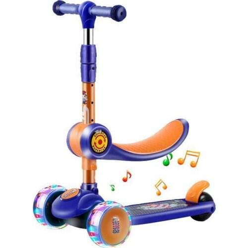 Multifunctional childrens scooter pedal three-in-one scooter baby children three-wheeled sliding block gift