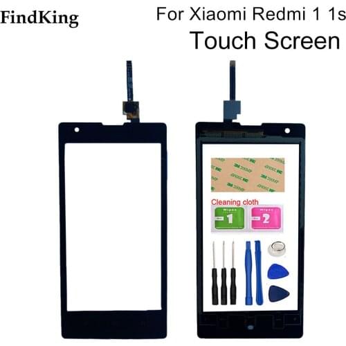 4.7''Touch Screen For Xiaomi Redmi 1 1S Touch Screen Front Glass Digitizer Panel Replacement Parts Sensor Tools Adhesive