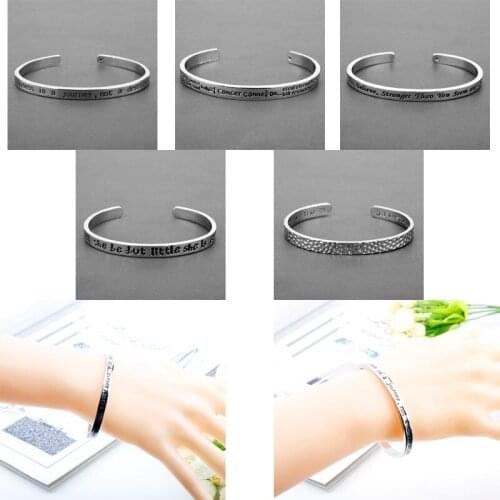 Words Letters bracelets bangles Men Women Inspired Jewelry Cuff Bracelet Fashion Accessories bijoux