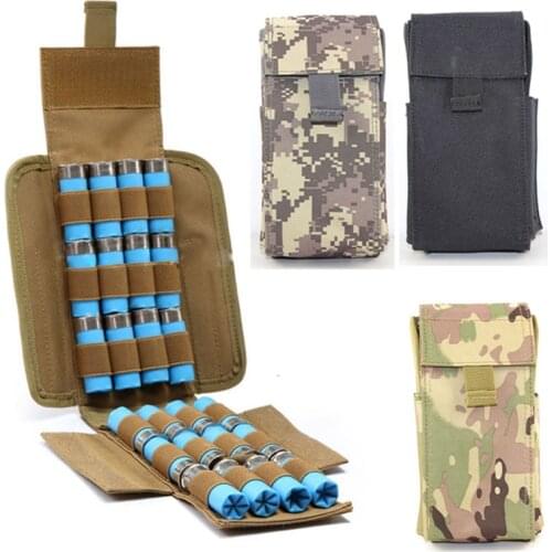 Tactical Gun Ammo Bags Molle 25 Round 12GA 12 Gauge Ammo Shells Shotgun Magazine Pouches Molle Military Hunting Accessories