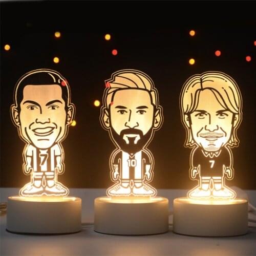 Football Sport Club Team Ornament Soccer Souvenir Puppets Night Light Wholesale