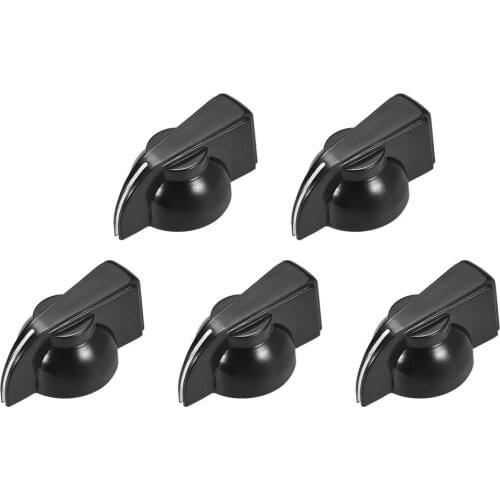 Uxcell 5pcs 6mm Potentiometer Control Knobs for Guitar Acrylic Volume Tone Knob Plug to Mount Black