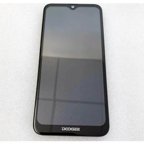 Black For DOOGEE Y8/Y8C LCD Display Touch Screen Digitizer Glass Panel Sensor Assembly Module Replacement Parts with Frame