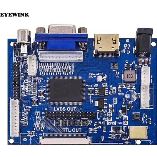 EYEWINK LCD Display TTL LVDS Controller Board HDMI VGA 2AV 50PIN for AT070TN90 92 94 Support Automatically VS-TY2662-V1