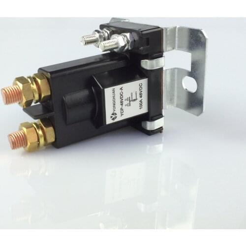 100A 48VDC DC Contactor Double-acting 48V Drive Oversized Relay Electromagnetic Power Switch