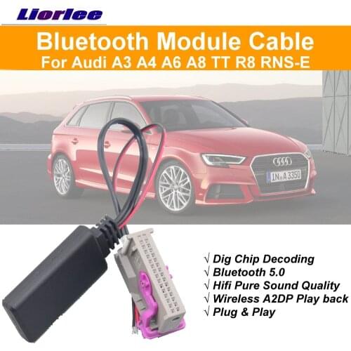Bluetooth Car Kit For Audi A3/A4/A6/TT/R8 RNS-E BT Music Interface Wireless A2DP Adapter Cable Electronic Accessories