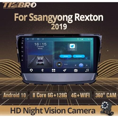 2DIN Android10 Car Radio For Ssang Yong Rexton 2019 GPS Navigation Stereo Receiver Auto Radio DSP Bluetooth Player Car Receiver