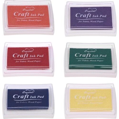 DIY Gradient Single Color ink Pad Inkpad Stamp Decoration DIY Inkpad for Kids Fingerprint Scrapbooking Office Accessories