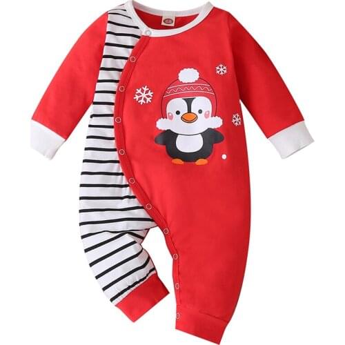 Spring Autumn Baby Girl Boy Christmas Print Romper Instagramable Infant Long Sleeve Bodysuit Jumpsuit 0-18m