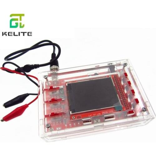 DSO138 2.4" TFT Handheld Pocket-size Digital Oscilloscope Kit DIY Parts + Acrylic DIY Case Cover Shell for DSO138