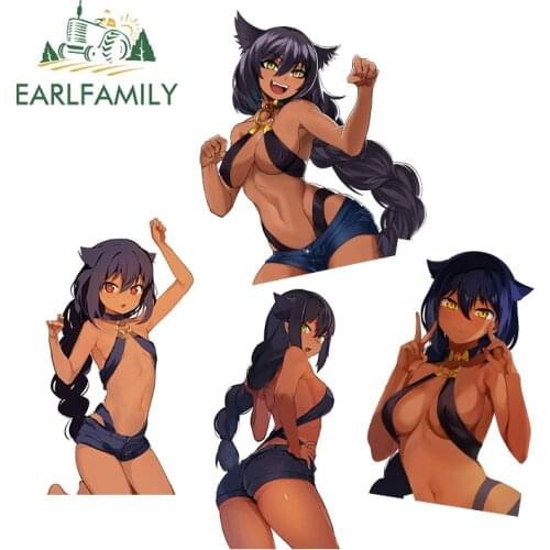 EARLFAMILY 13cm for Jahy Sama Wa Kujikenai! Anime Car Stickers Vinyl Car Wrap Camper Decals Waterproof Sunscreen Trunk Graphics