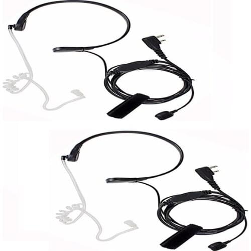 2pcs baofeng PTT headset MIC throat microphone for kenwood quansheng uv-82 motorcycle bicycle walkie talkie accessories