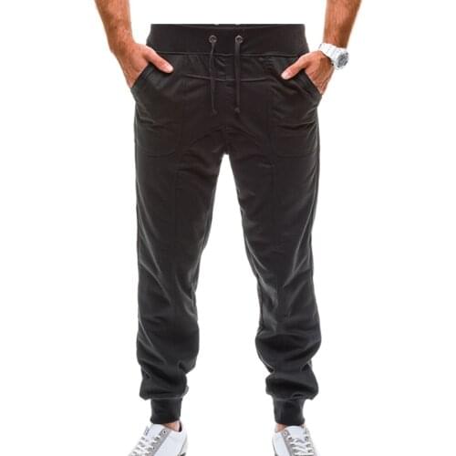 HOT 2019 Outdoor outfit teenagers waist mouth bump Loose pants Mens printed letters sports jogging Joggers Running trousers