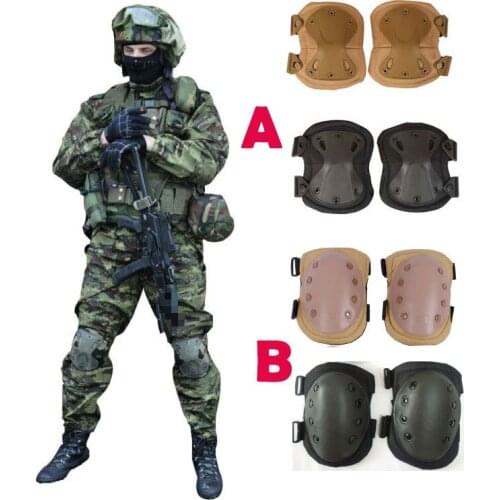 4pcs Set Tactical Combat Knee Elbow Protector Airsoft Hunting Knee And Elbow Protector Knee Pads & Elbow Pads