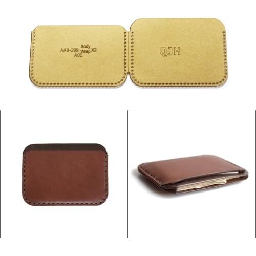 Handmade DIY leather tool card bag coin purse acrylic template leather fabric cutting pattern kraft paper drawing design 11*8cm