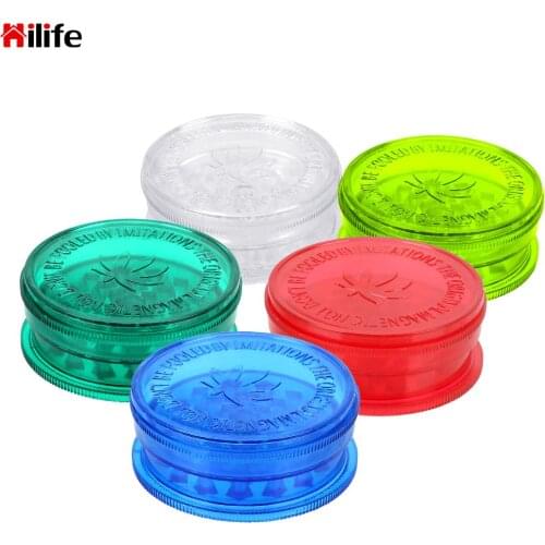 Round Shape Herb Grinder Tobacco Spice Crusher 3 Layer Color Random Plastic Tobacco Grinder Smoking Accessories