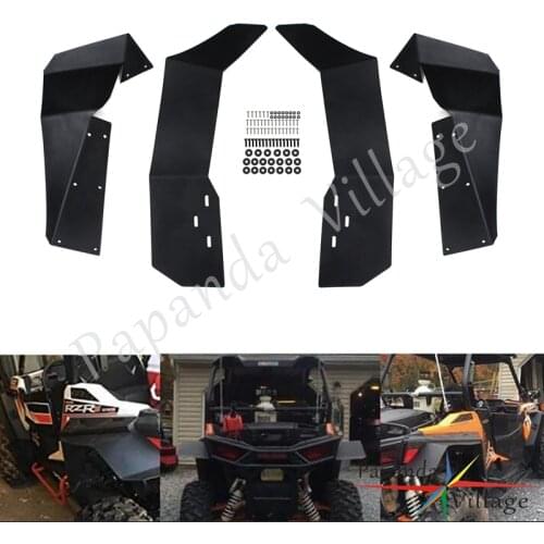 1 Set Black Plastic UTV Fender for Polaris RZR-S 900 2015 2016 2017 Motorcycle Mudguards Flaps For Polaris RZR-S 1000 2016