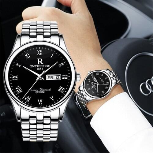 Mens Watches Top Brand Luxury Business Casual Watch Quartz Watches Stainless Steel Strap Waterproof Watch relogio masculino