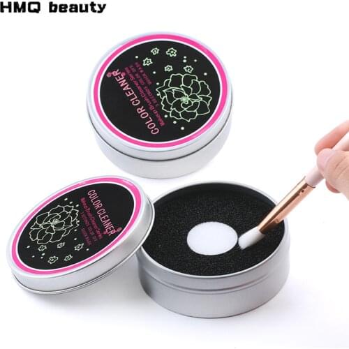 Makeup brush Cleaner metal Box clean sponge makeup Remover Color Off Brush dry cleaning cosmetic set