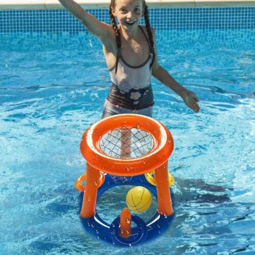 Inflatable Swimming Ring Water Basketball, Beach Toys Inflatable Swimming Pool Basketball Hoop Handball Goal Water Sports