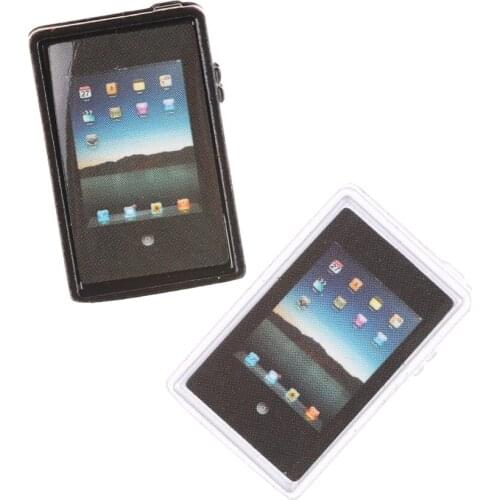 New 1/6 /1:12 Dollhouse Miniature Scale Dolls Laptop Computer Tablet PC Model Alloy White and Black Color Hot Sale