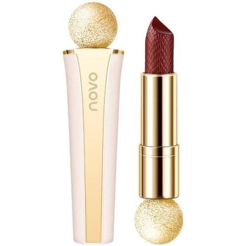 NOVO 1pc Seductive Silk Lipstick Matte Waterproof Moist Milk Cream Lipbalm Non Stick Cups Luxury Beauty Velvet Cosmetics Women