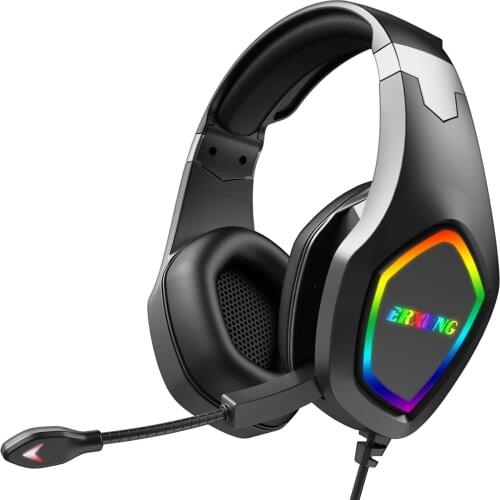 Manufacturers wholesale J20 electric headset headset game cable computer mobile phone cable control RGB light-emittingheadphones