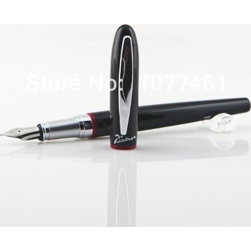 Picasso 907 Montmartre Black F Nib Fountain Pen Red Ring and Yellow Ring Optional