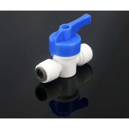 RO Water Straight 1/4" 3/8" OD Hose Quick Connection Control Fittings Plastic Water Ball Valve Reveser Osmosis Aquarium Fittings