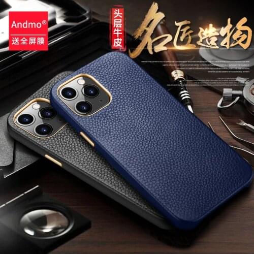 Luxury Ultrathin Litchi Leather Back Cover For iPhone 12 Pro Max 12Mini Stylish Business Women Full Protection Case Metal Button