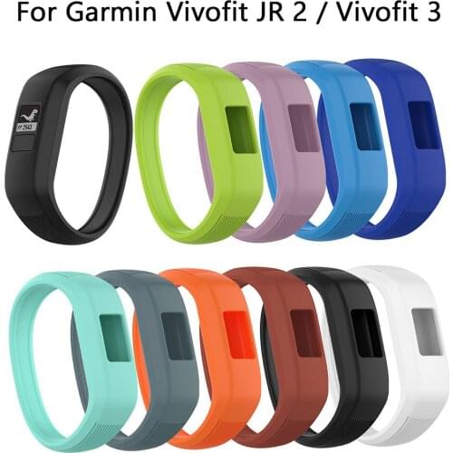 Silicone Watch band for Garmin Vivofit JR 2 / Vivofit 3 Children Samrt Watch Soft Wrist bands Sport Bracelet belt Sports