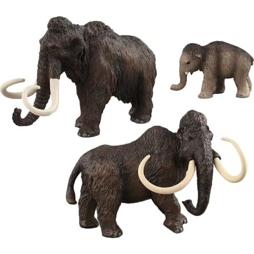 Simulation Wildlife Mammoth Toys Children Kids Animal Action Figures Elephants Family Fun Model Home Decor Collection Dropship