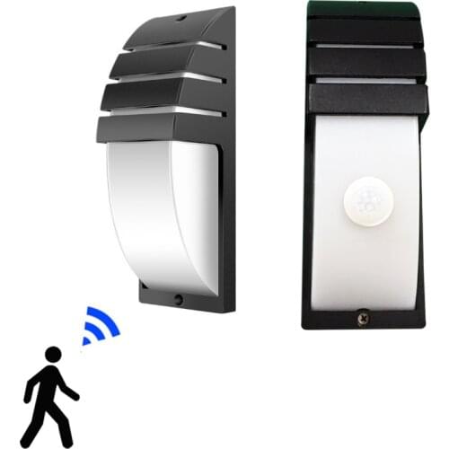 12W LED Wall Light Waterproof Porch Light Modern LED Wall Lamp PIR Motion Sensor Courtyard Garden Outdoor Light AC85~265V