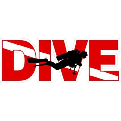 Personality Scuba DIVER Cut Out Flag Sticker Vinyl Decal Bumper Car Truck Boat Funny Car Stickers Cover Scratches Waterproof