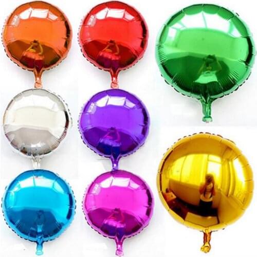 18 inch Foil Balloon Party Inflatable Balls Silver Wedding Decoration Happy Birthday Inflatable Toys Air Balloons