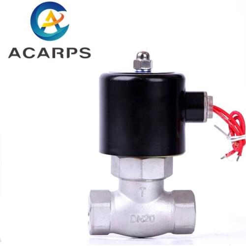 304 Stainless Steel High Temperature Brass Steam Solenoid Valve 24v 3/4 Normally Closed 220v 110v
