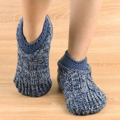 Winter Women Home Socks Slippers Non-Slip Soft Warm House Slippers Indoor Crochet slippers Couples Soft Sole Floor Slippers