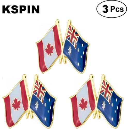 Canada & Australia Frendship Lapel Pin Brooches Pins Flag badge Brooch Badges