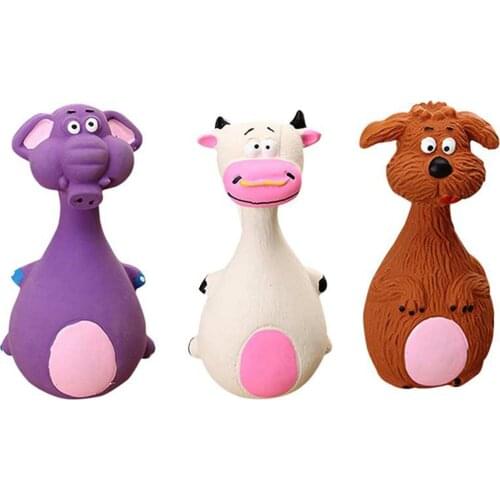 1Pc Safety Latex Pet Toys Cute Animal Modeling Cat Dog InteractiveToy Lovely Cartoon Bite-Resistant Molar Pet Training Supplies