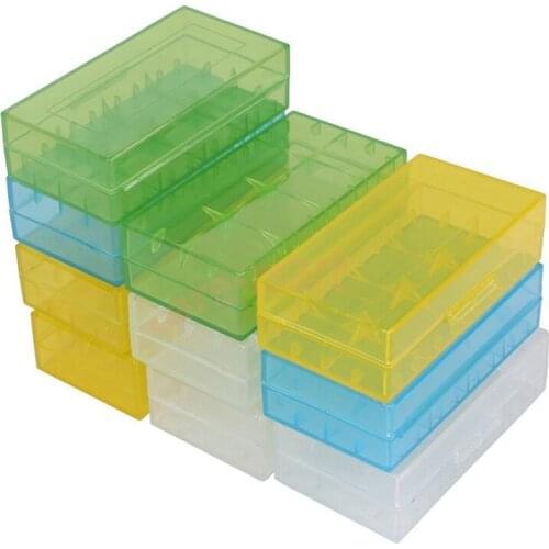 10PCS 18650 16340 CR123A Battery Case Hard PP Holder Storage Color Box