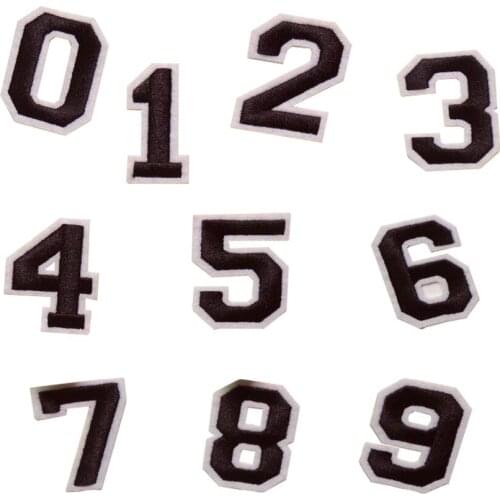 6pcs pack IRON ON NUMBER PATCHES for jacket backpack cushion clothing and fabric products repair