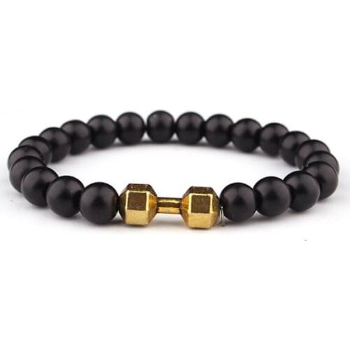 8mm black Punk multicolor Agate Chakra Healing Reiki Buddha Yoga Bracelet elastic adjustable Volcanic Stone Bangles ukj3d