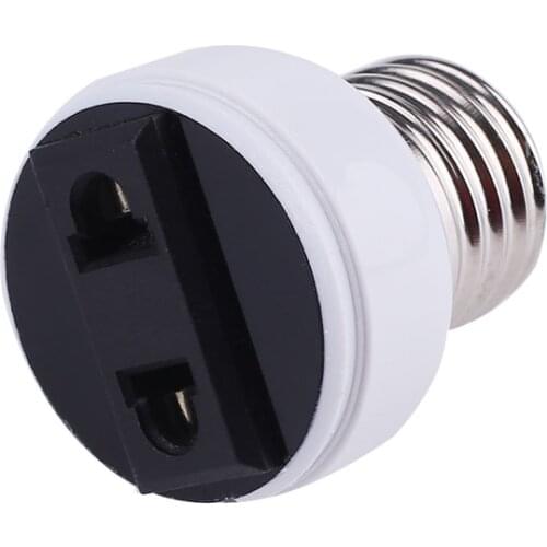 US/EU Plug E27 ABS Connector Accessories Bulb Holder Lighting Fixture Bulb Base Screw Adapter White Lamp Socket Drop Shipping