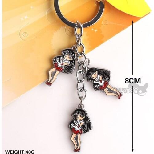 Anime crytal Sailor mars Hino Rei model figure keychain pendant keyring jewelry pendant Women girls kids Gift