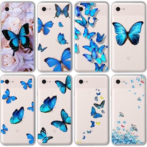 Ciciber Funda Case for Google Pixel 5 4 3 2 XL Luxury Animal Butterfly Vogue Fashion Silicone for Google Pixel 4a 3a XL Coque