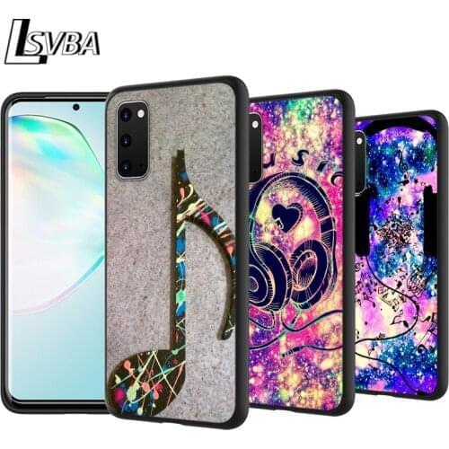 Colorful Music Notation Anti-Fall Back Cover For Samsung Galaxy S20 Ultra Plus A01 A11 A21 A31 A41 A51 A71 A91 Phone Case