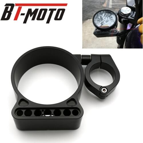 Black Aluminum 39mm/16" Side Mount Speedo Relocator Bracket For Harley Sportster xl 883 1200 48 Deluxe Hugger Lron XLH