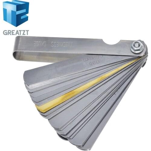 32pcs Range Finder Feeler Gauge Valve Teaching Feeler Gauge 0.04-0.88 mm Gap Size .0015-.035 Copper Sheet Brand New