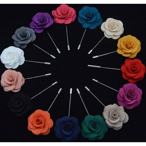 GUSLESON Men/Women Fabric Flower Brooches Brooch Pins Lapel Pins Suits Buttonhole Decoration For Men Brooch for Accessories